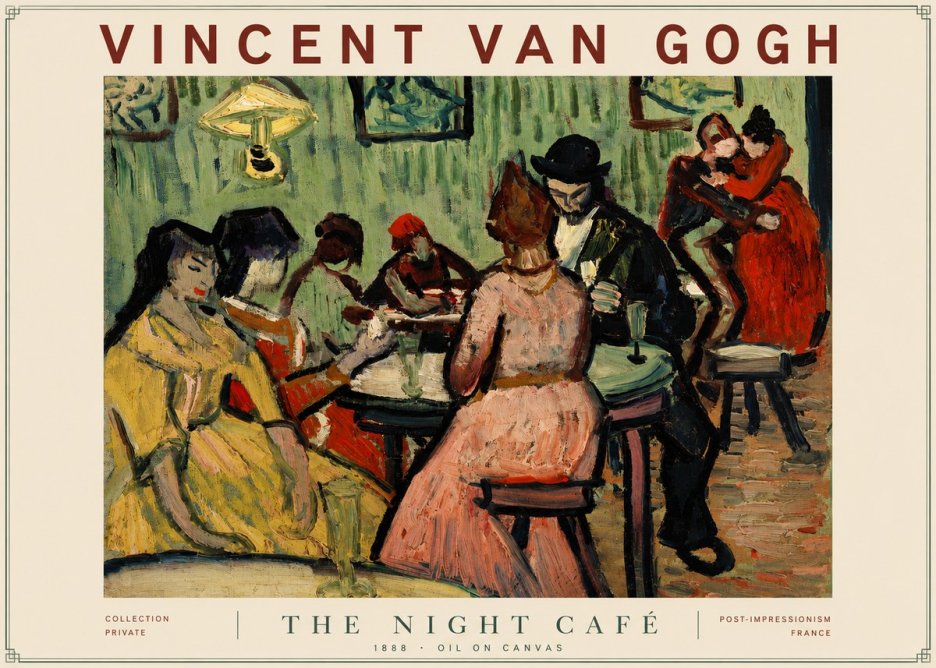 Van Gogh The Night Café I No4 - Plakát