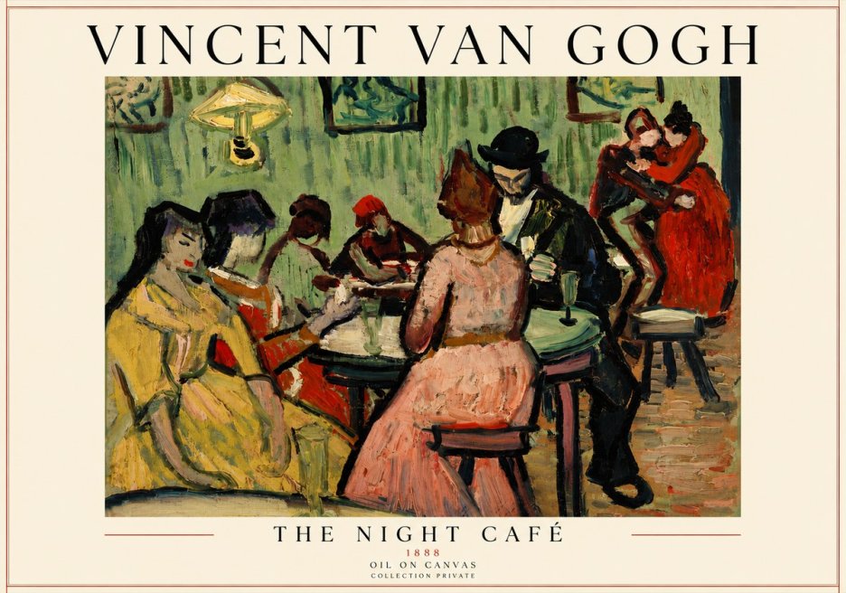 Van Gogh The Night Café I No6 - Plakát