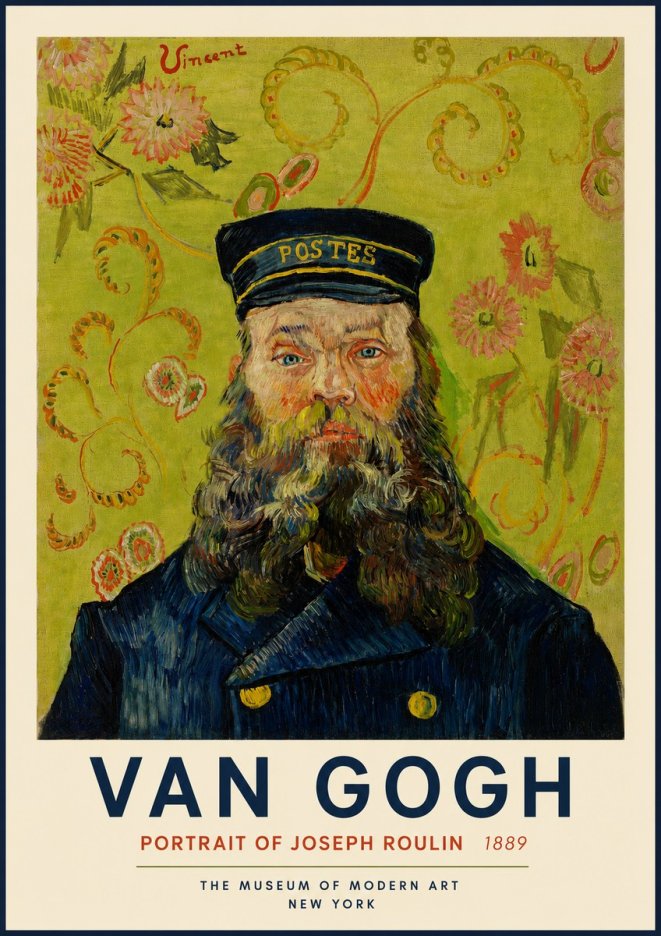 Van Gogh Portrait of Joseph Roulin II No3 - Plakát