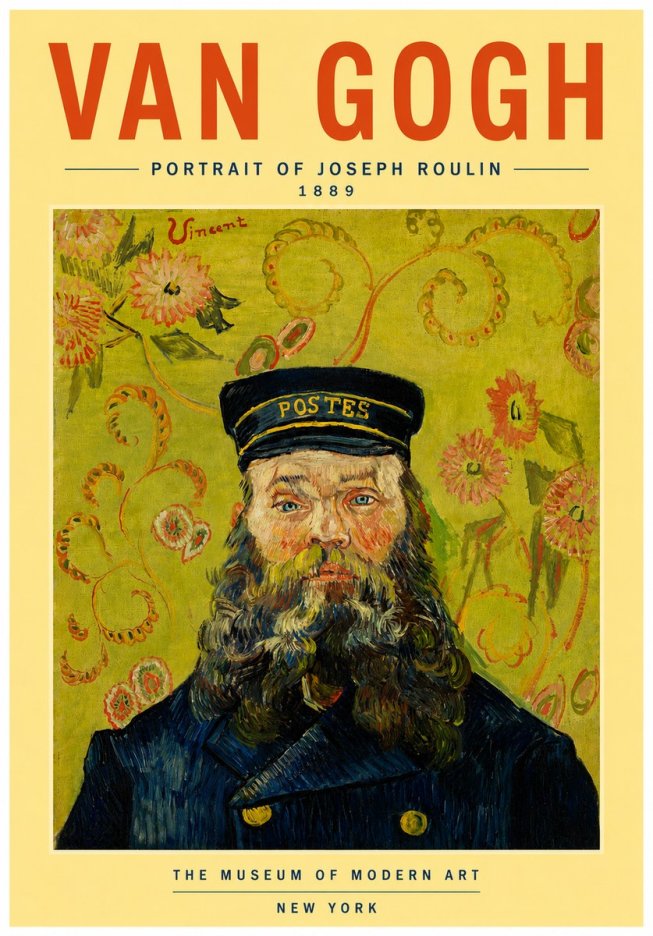 Van Gogh Portrait of Joseph Roulin II No6 - Plakát