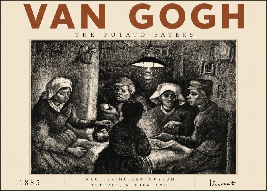 Van Gogh The Potato Eaters I No4 - Plakát