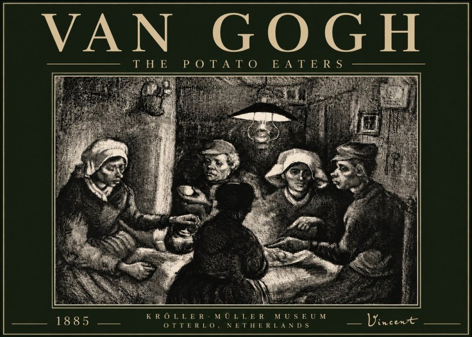 Van Gogh The Potato Eaters I No5 - Plakát