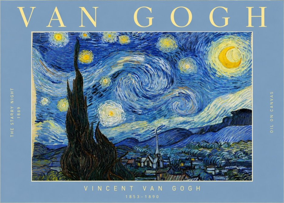 Van Gogh The Starry Night No2 - Plakát