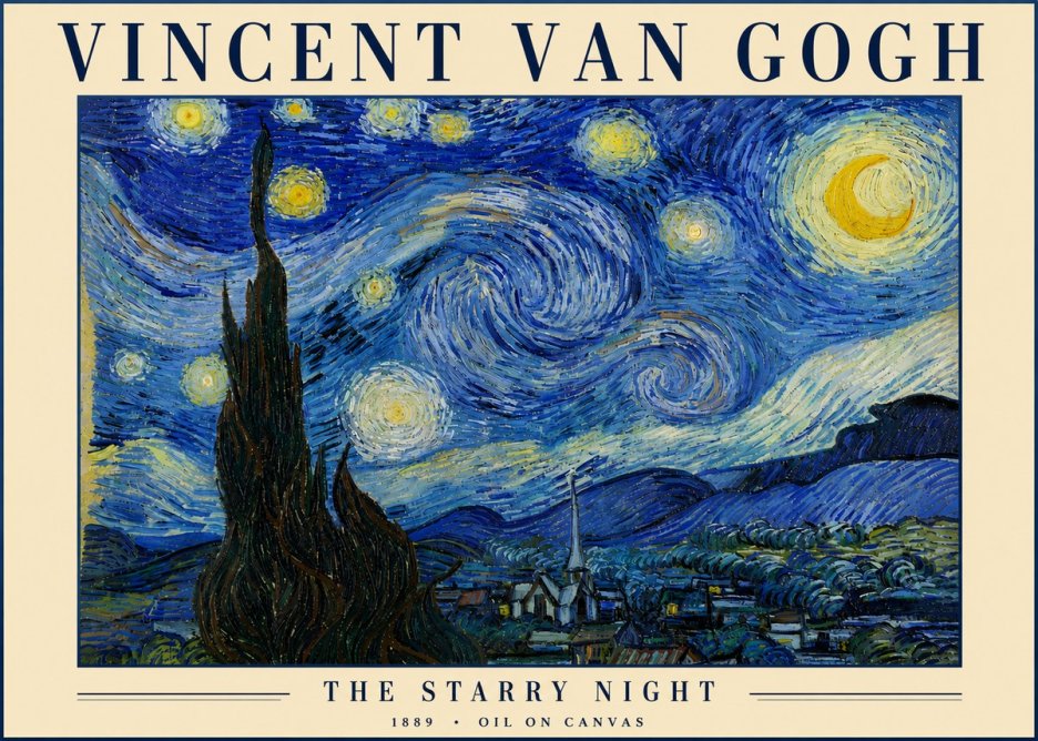 Van Gogh The Starry Night No4 - Plakát