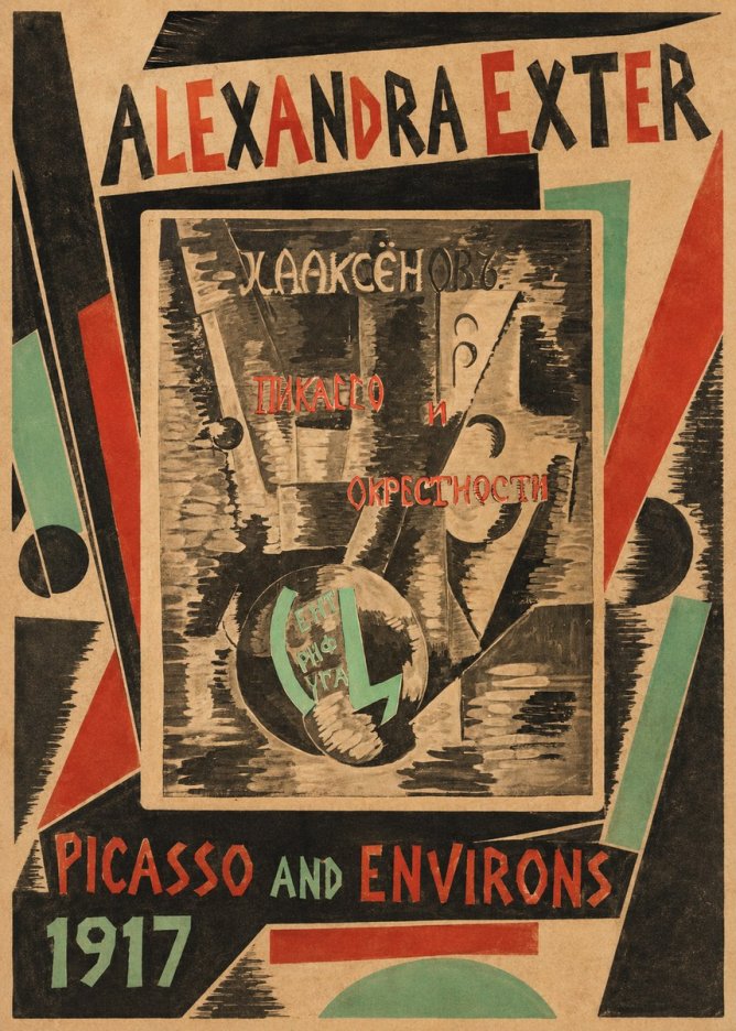 Alexandra Exter Picasso and Environs No3 - Plakát