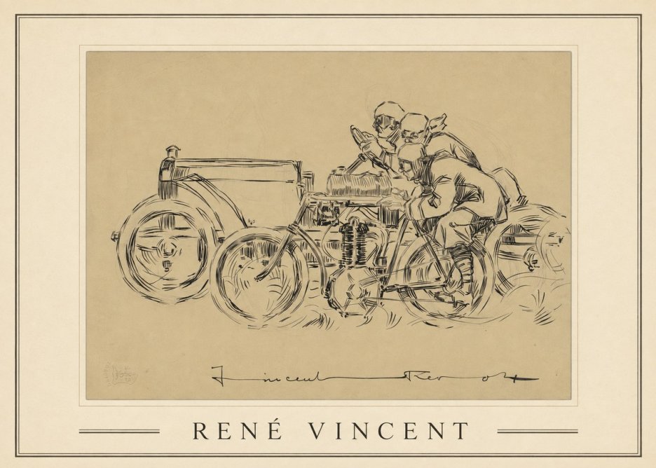 René Vincent Course Automobile No1 - Plakát