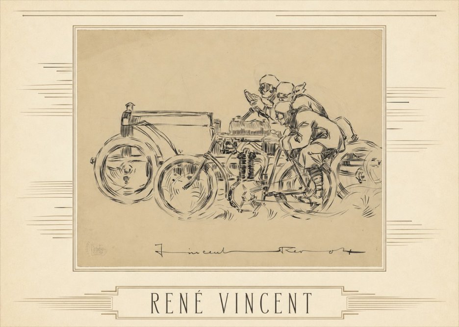 René Vincent Course Automobile No6 - Plakát