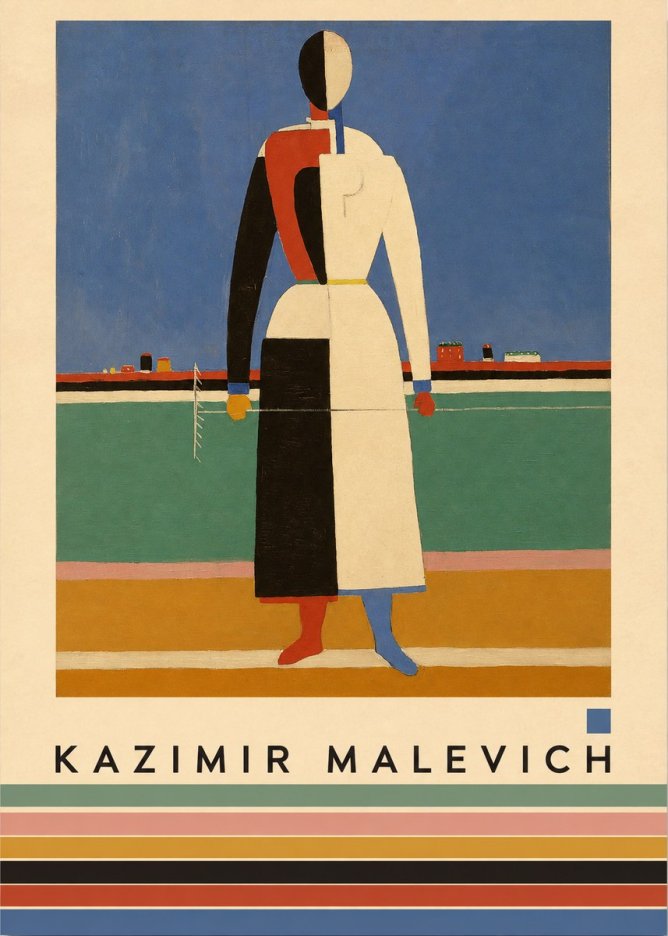 Kazimir Malevich Woman with a Rake No3 - Plakát