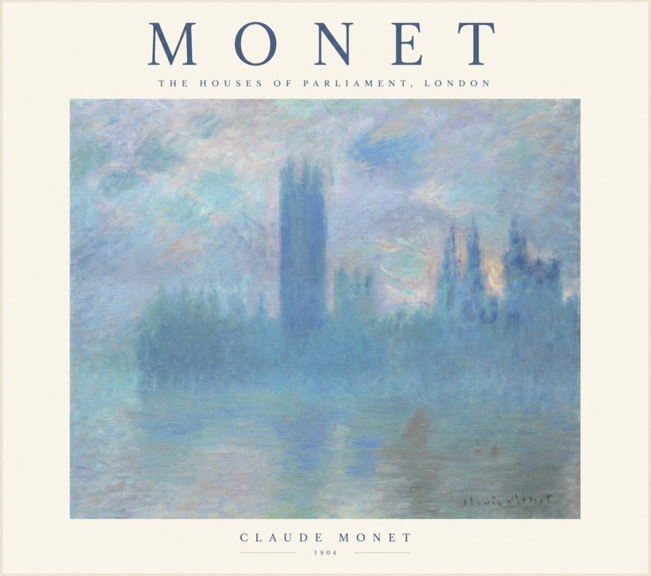 Monet The Houses of Parliament, London I No1 - Plakát
