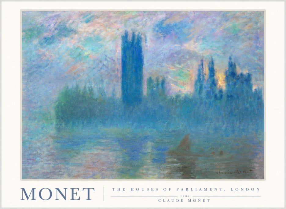 Monet The Houses of Parliament, London I No3 - Plakát