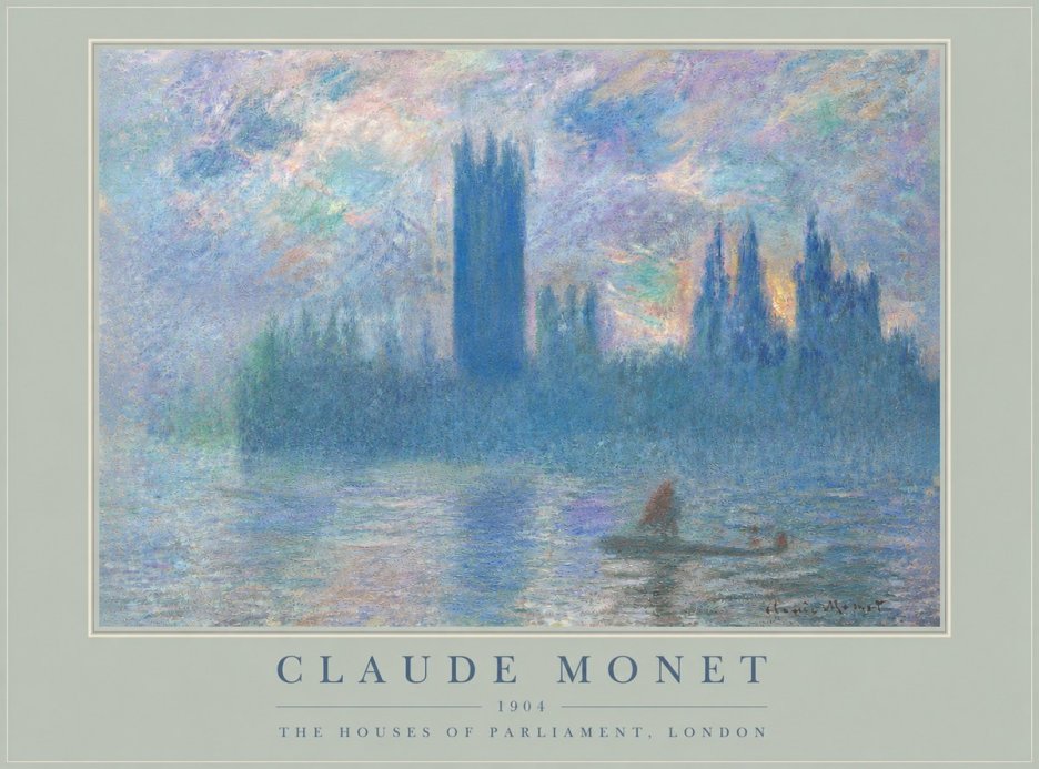 Monet The Houses of Parliament, London I No4 - Plakát