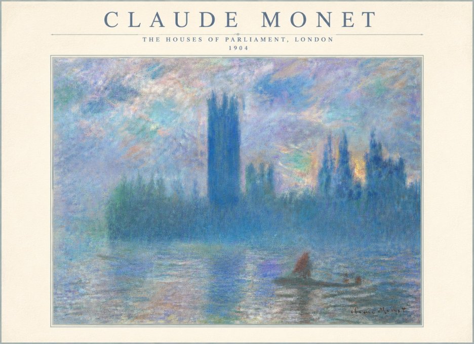 Monet The Houses of Parliament, London I No5 - Plakát