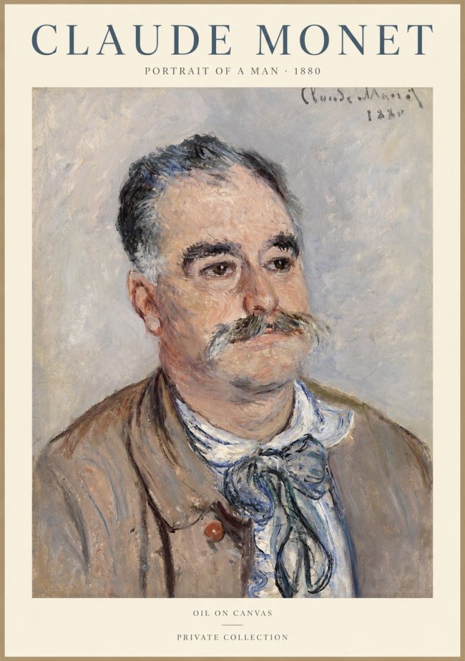 Monet Portrait of a Man No1 - Plakát