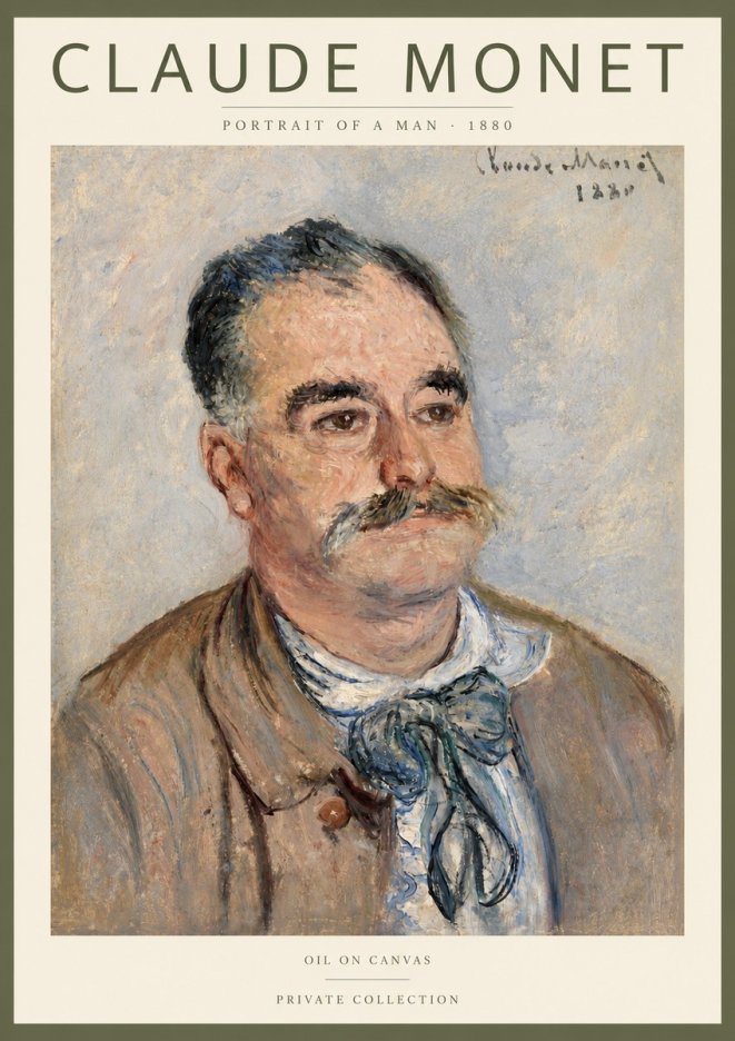 Monet Portrait of a Man No3 - Plakát