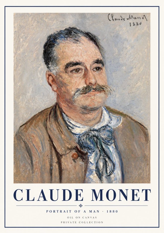 Monet Portrait of a Man No4 - Plakát