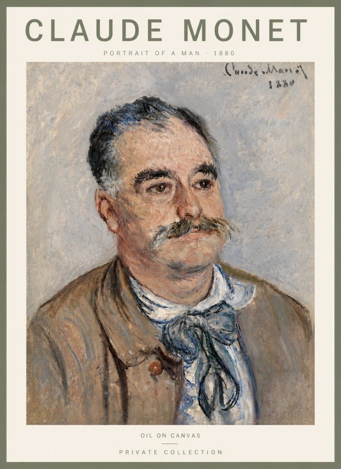 Monet Portrait of a Man No5 - Plakát