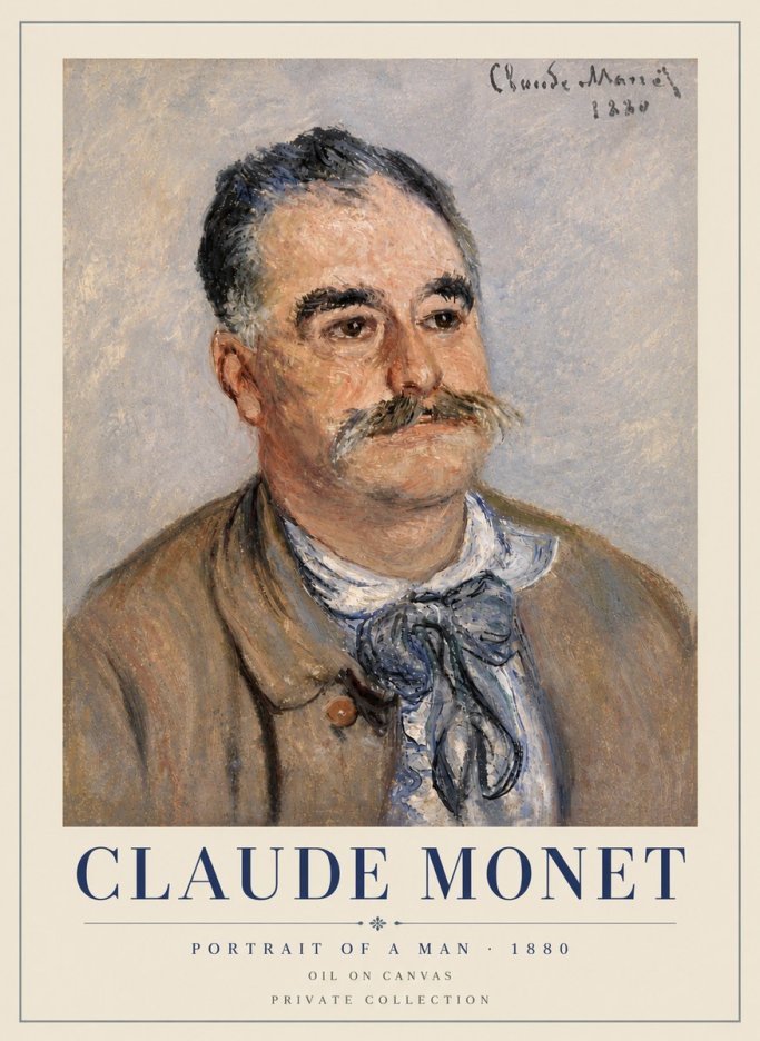 Monet Portrait of a Man No6 - Plakát