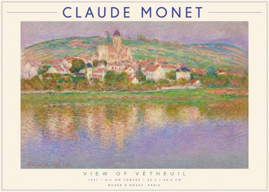 Monet View of Vétheuil I No2 - Plakát
