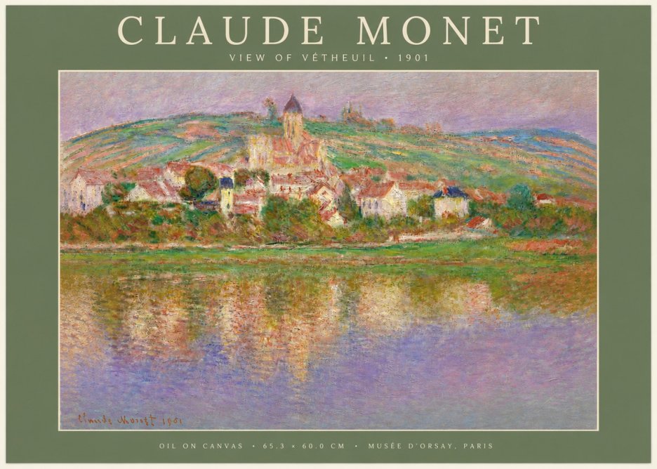 Monet View of Vétheuil I No3 - Plakát