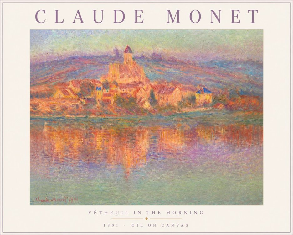 Monet Vétheuil in the Morning No3 - Plakát
