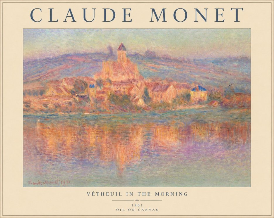 Monet Vétheuil in the Morning No4 - Plakát