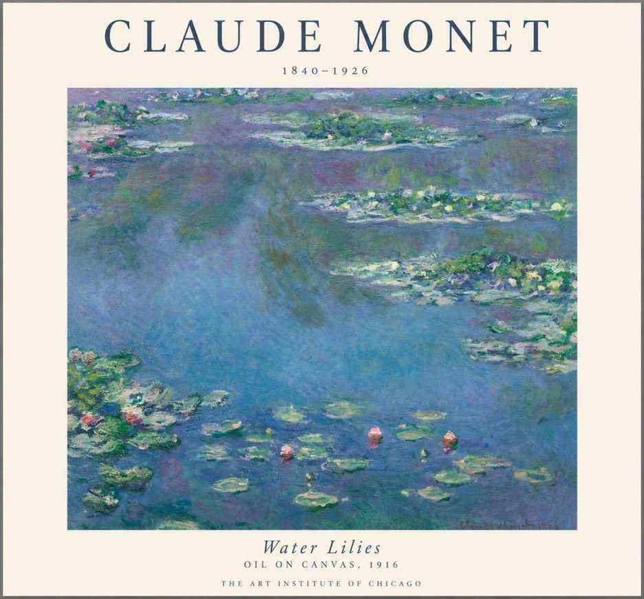Monet Water Lilies I No1 - Plakát
