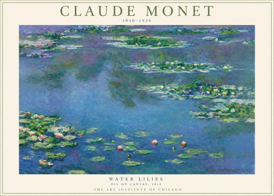 Monet Water Lilies I No3 - Plakát