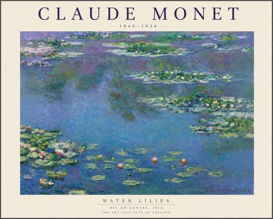 Monet Water Lilies I No4 - Plakát