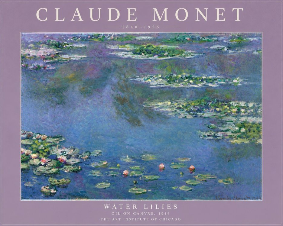 Monet Water Lilies I No5 - Plakát