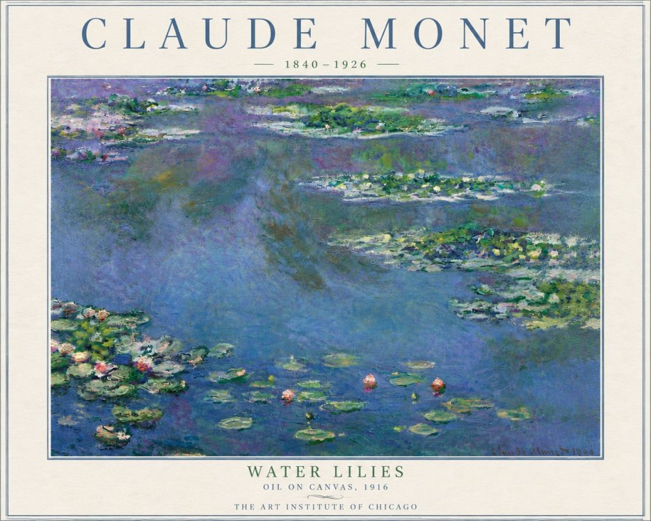 Monet Water Lilies I No6 - Plakát