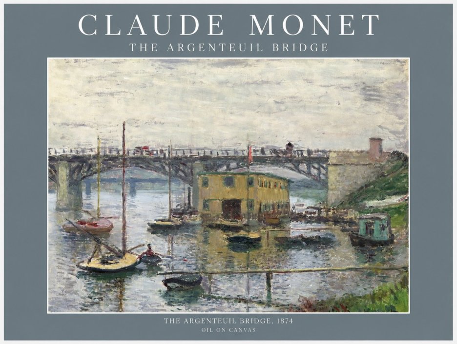 Monet The Argenteuil Bridge No1 - Plakát