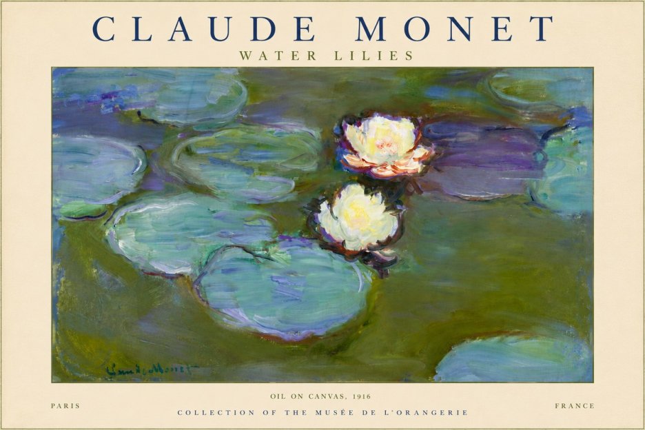 Monet Water Lilies II No3 - Plakát