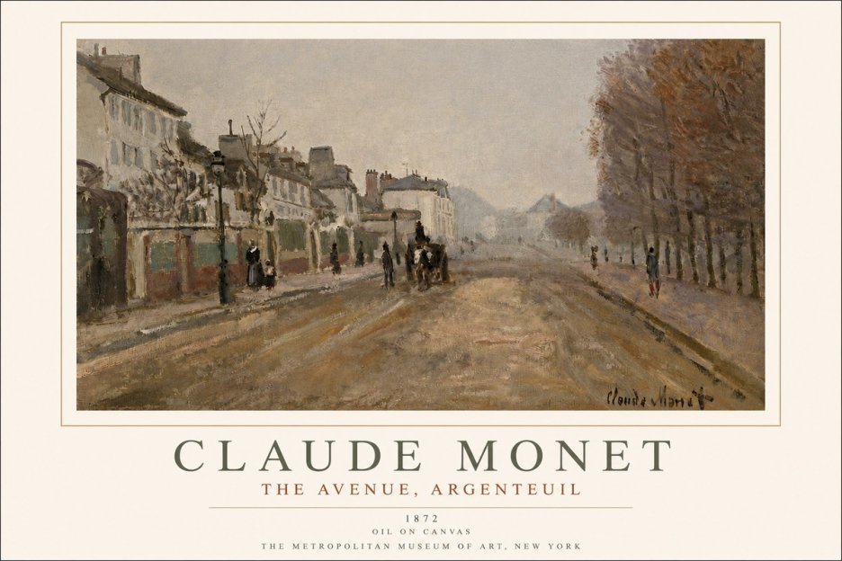 Monet The Avenue, Argenteuil No3 - Plakát