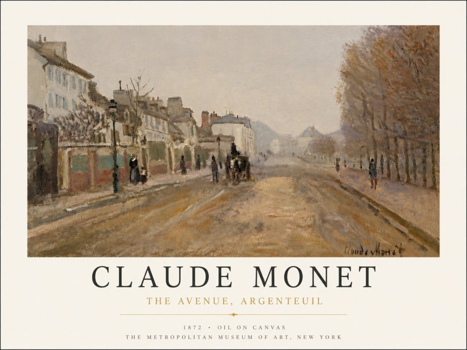 Monet The Avenue, Argenteuil No5 - Plakát