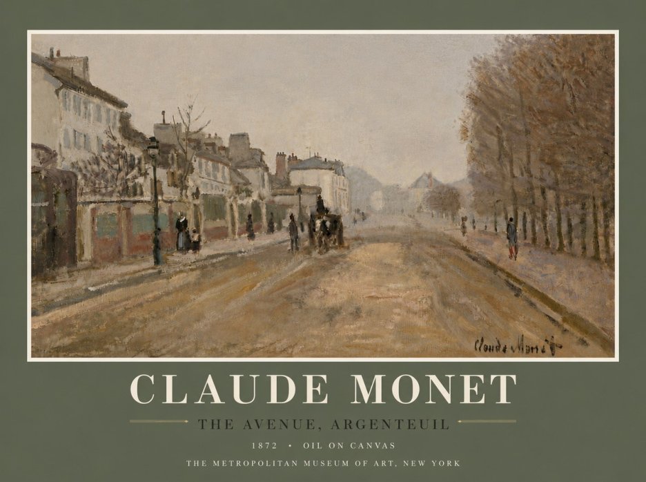 Monet The Avenue, Argenteuil No6 - Plakát