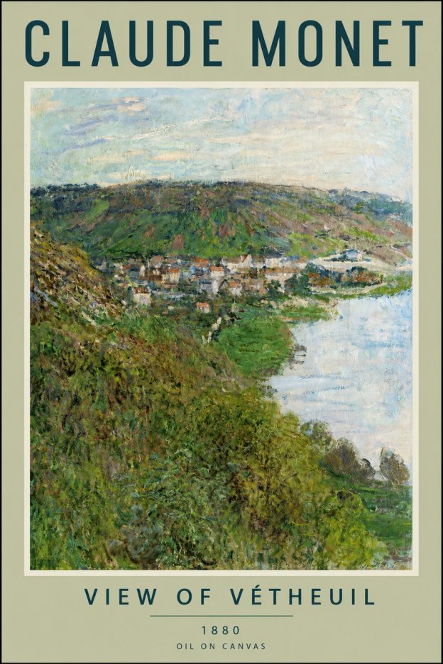 Monet View of Vétheuil II No2 - Plakát