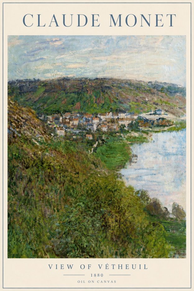 Monet View of Vétheuil II No3 - Plakát