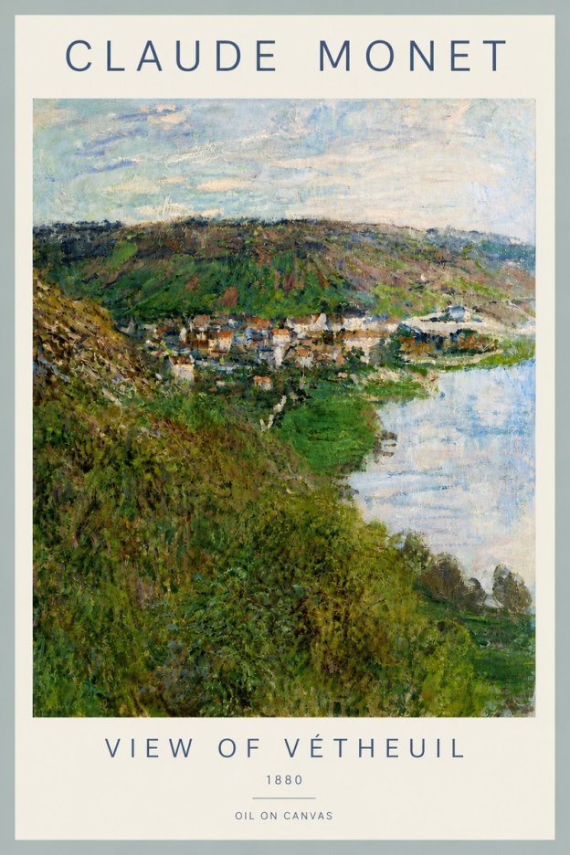 Monet View of Vétheuil II No4 - Plakát