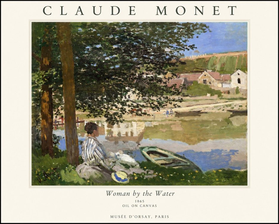 Monet Woman by the Water No1 - Plakát