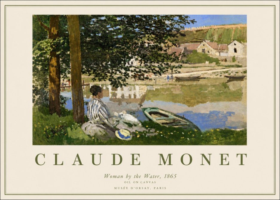 Monet Woman by the Water No3 - Plakát