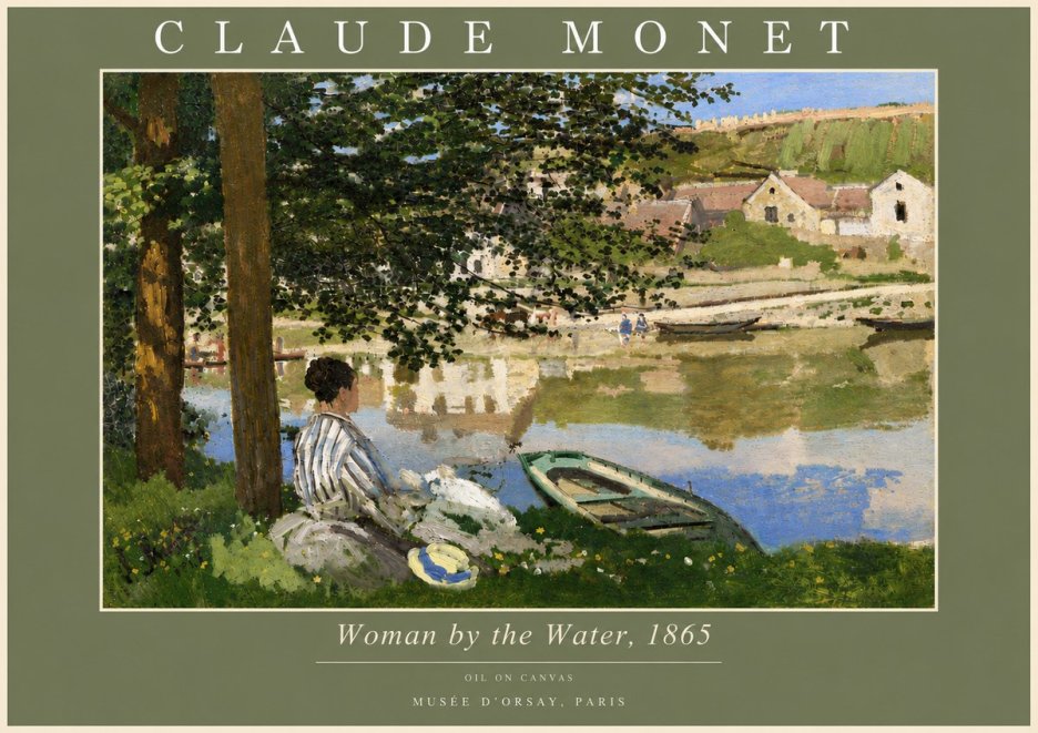 Monet Woman by the Water No5 - Plakát