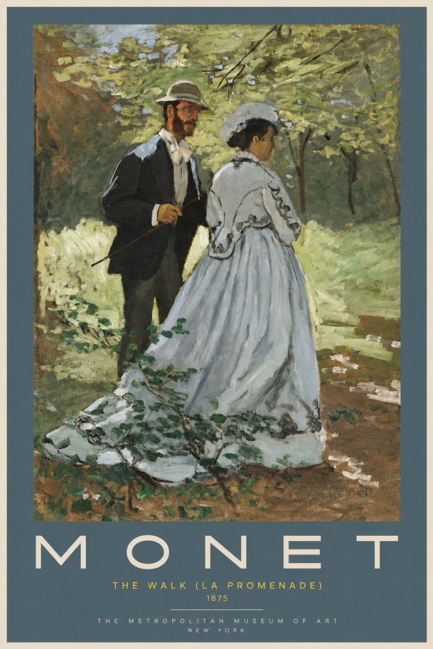Monet The Walk (La Promenade) No2 - Plakát