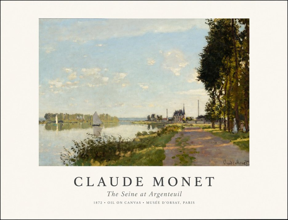 Monet The Seine at Argenteuil No1 - Plakát