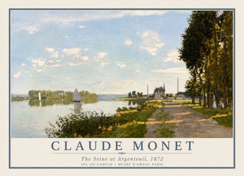 Monet The Seine at Argenteuil No5 - Plakát
