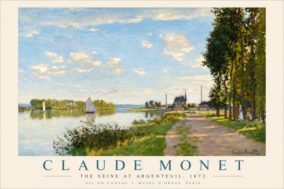 Monet The Seine at Argenteuil No6 - Plakát