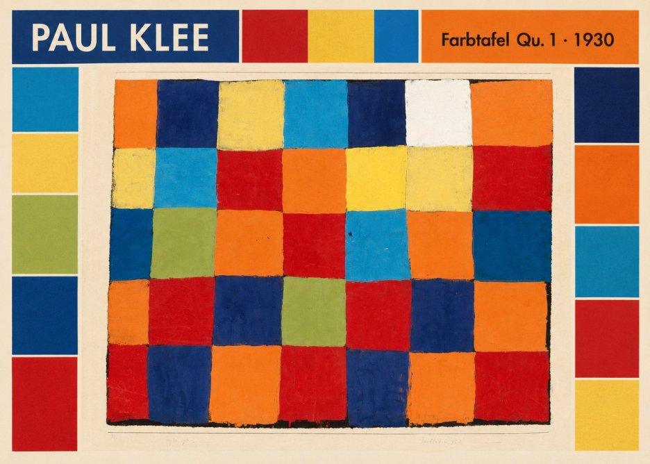 Paul Klee Farbetafel Qu 1 · 1930 No2 - Plakát