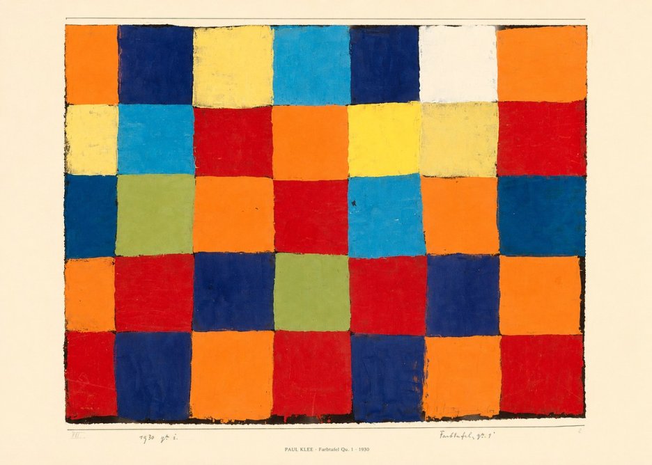 Paul Klee Farbetafel Qu 1 · 1930 No6 - Plakát