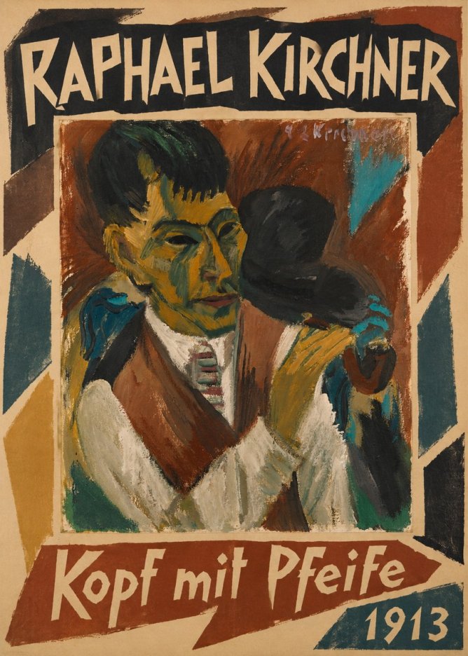 Raphael Kirchner Kopf Mit Pfeife No1 - Plakát