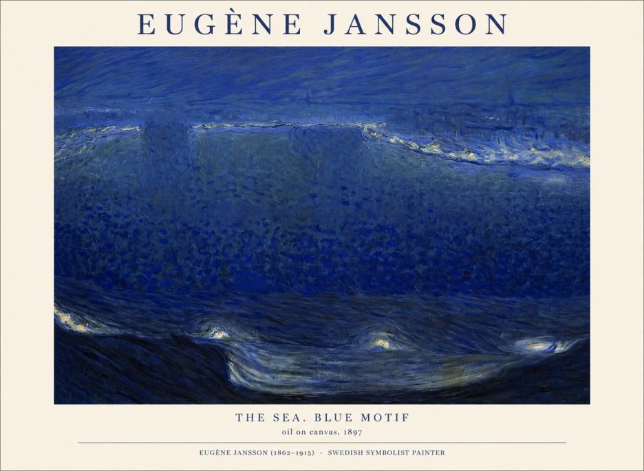 Eugène Jansson The Sea. Blue Motif No1 - Plakát