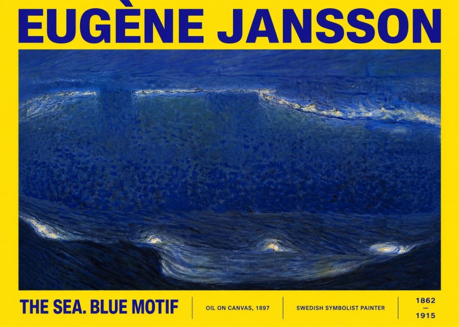 Eugène Jansson The Sea. Blue Motif No2 - Plakát